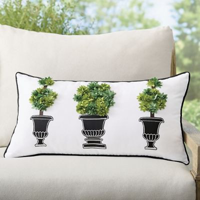 Topiary Outdoor Lumbar Pillow | Grandin Road