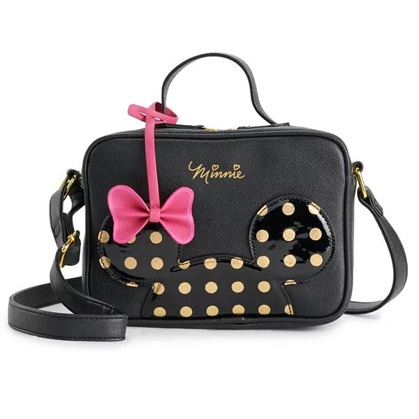 Dani by Danielle Nicole Disney's Minnie Mouse Gold Polka Dot Camera Crossbody Bag | Kohl's