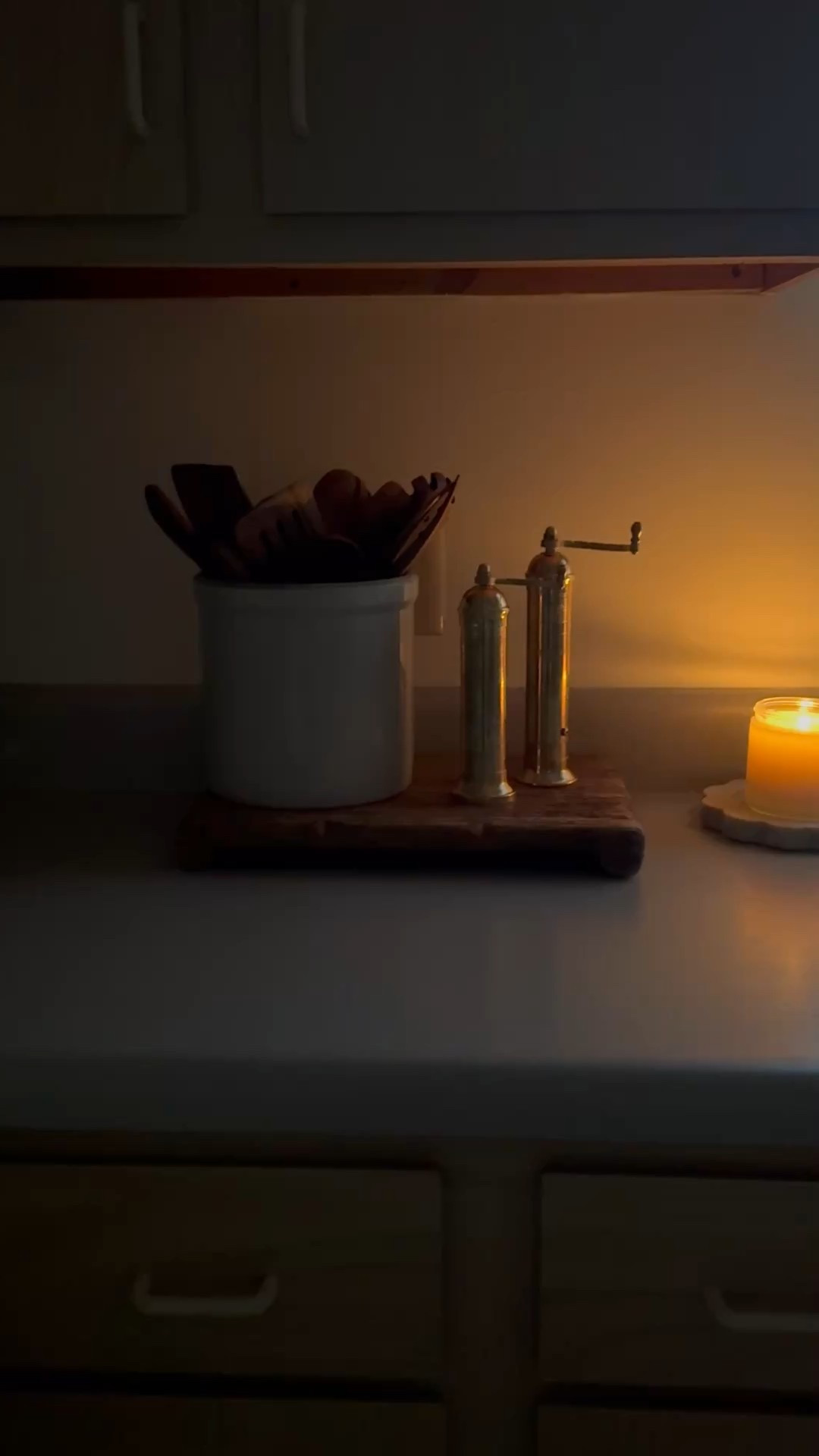 Crock, riser, wood riser, brass grinders, candle dish, kitchen decor 

#LTKSeasonal #LTKSaleAlert #LTKHome