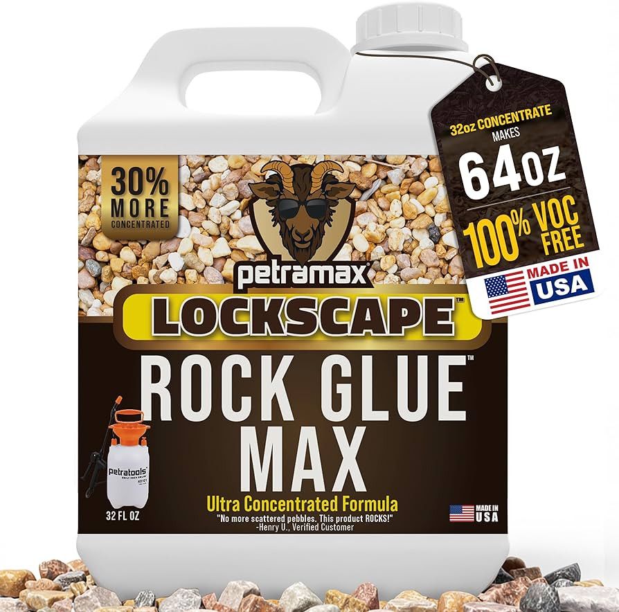 Petra Max Rock Glue for Landscaping, 32 Ounce - Ground Coverage & Pet Safe Mulch Glue for Rocks -... | Amazon (US)