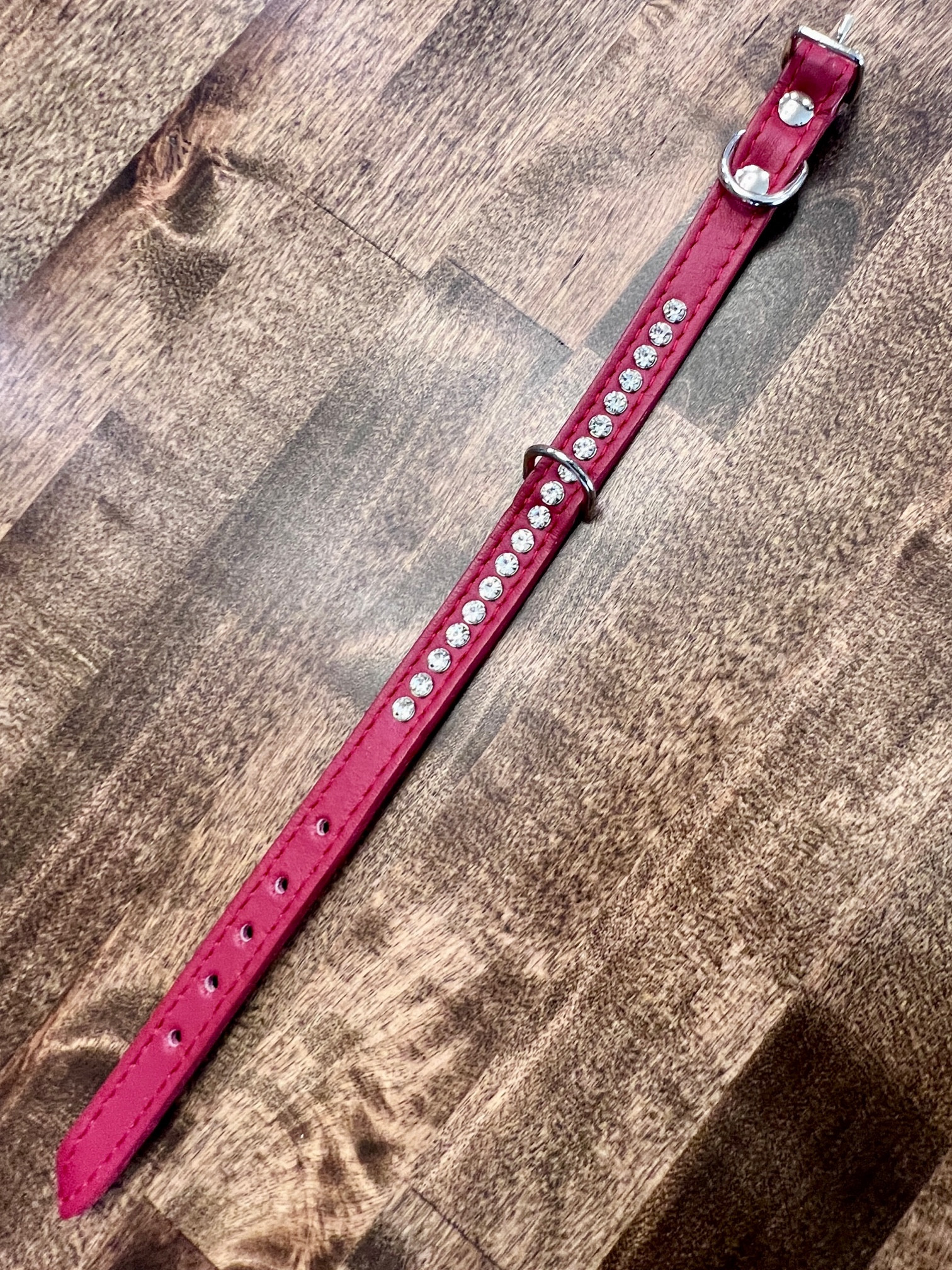 Leather and crystal studded dog collar. 
Only the blingiest for our girl! Made in the USA  

#LTKSaleAlert #LTKSummerSales