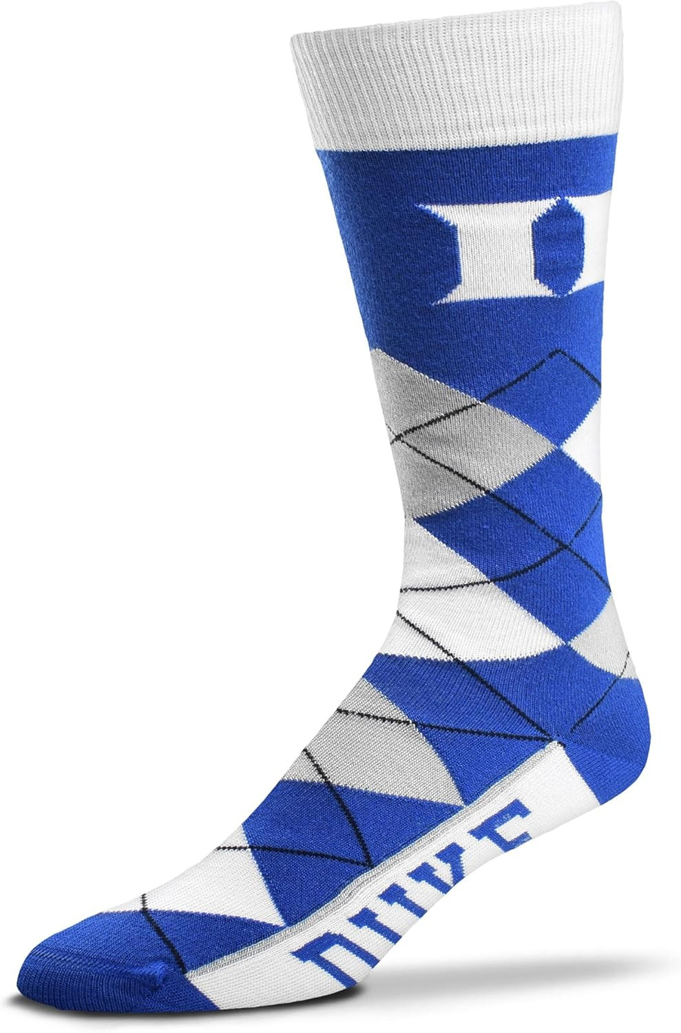 For Bare Feet NCAA Argyle Lineup Socks-Duke Blue Devils-One Size Fits Most | Amazon (US)
