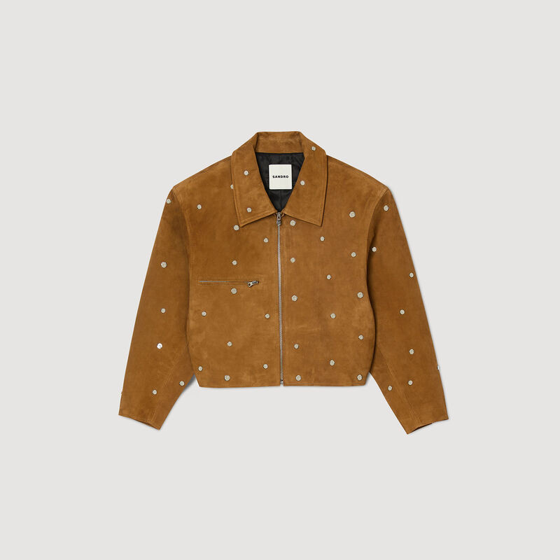 Studded Suede Jacket | Sandro US | Sandro-Paris US