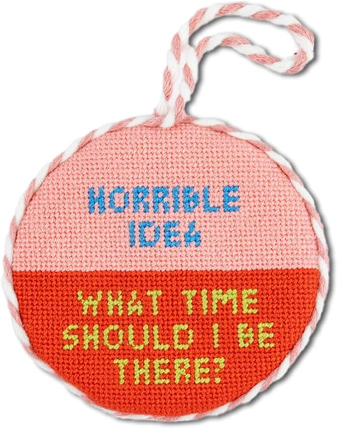 Furbish Needlepoint Christmas Ornament - Cute & Funny Embroidered Tree Ornament, Eclectic Holiday... | Amazon (US)