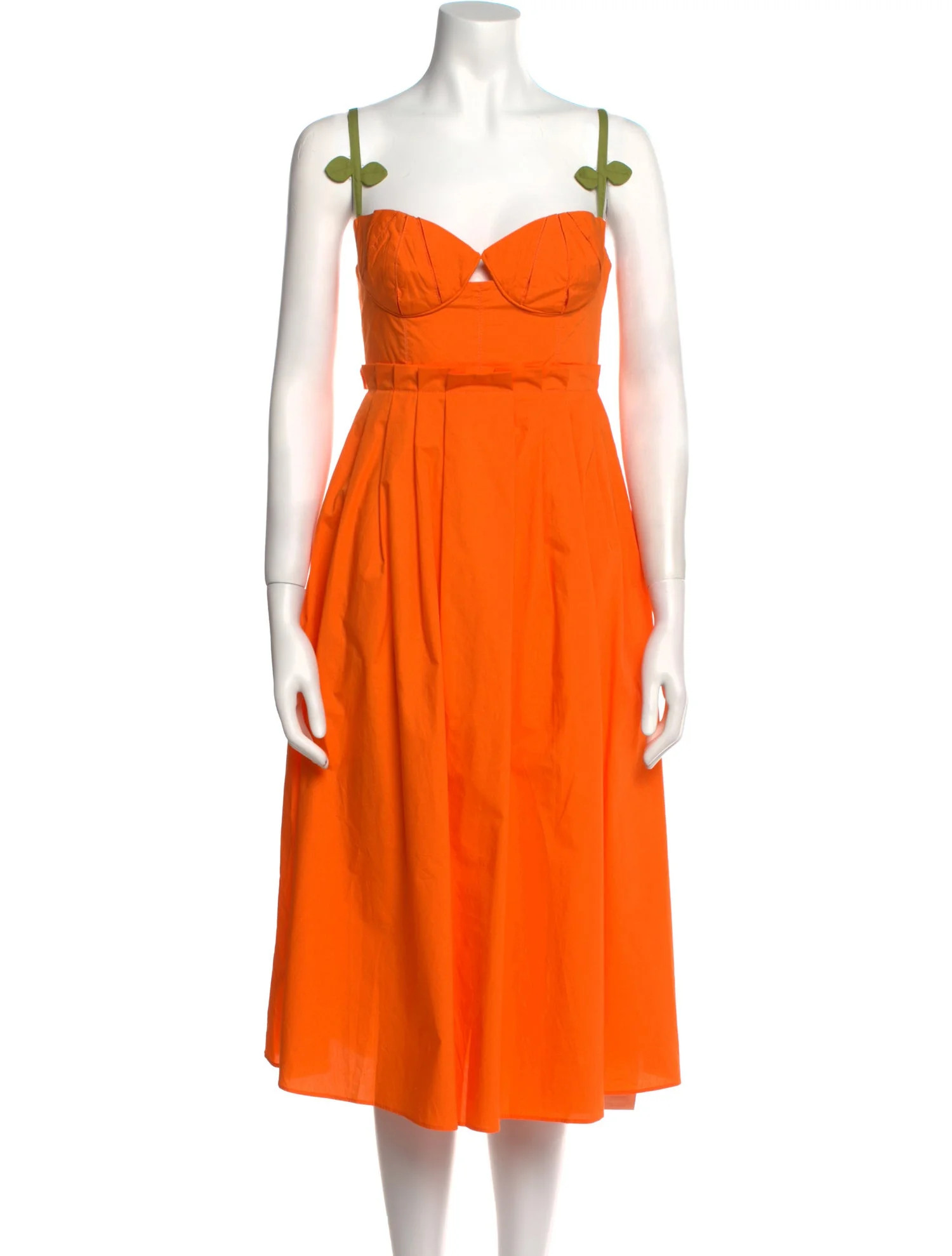 Square Neckline Midi Length Dress w/ Tags | The RealReal