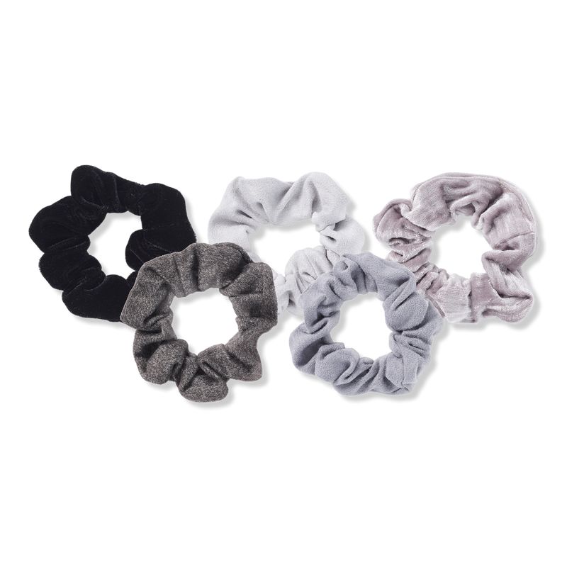 Black/Grey Velvet Scrunchies | Ulta
