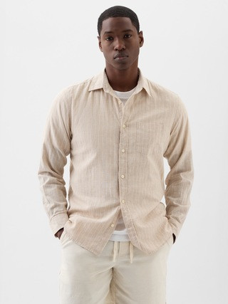 Linen-Blend Shirt in Standard Fit | Gap Factory