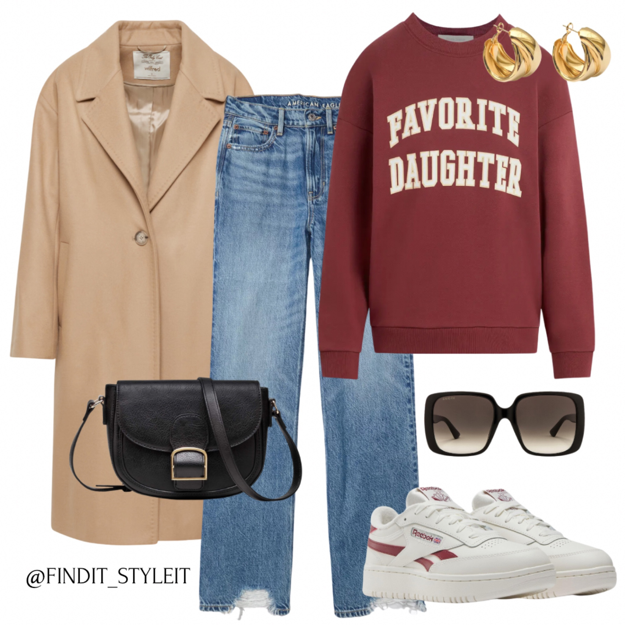 Casual fall outfit

#burgundy #jeans #sneakers #coat #jacket #falloutfit #giftsforher 

#LTKgiftguide #LTKcanada #LTKautumn