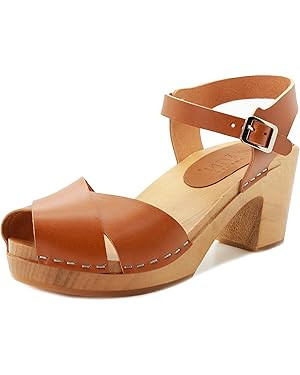 KLÄGN Swedish Wooden Mid-Heel Clogs | Amazon (US)
