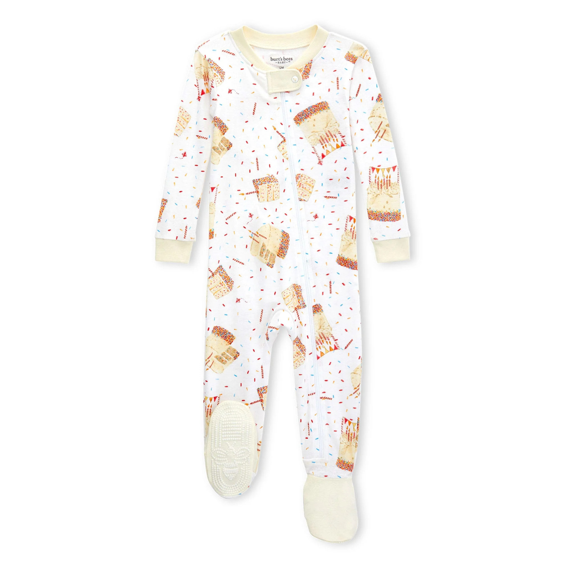 Birthday Cake Organic Cotton One-Piece Sleeper | Burts Bees Baby