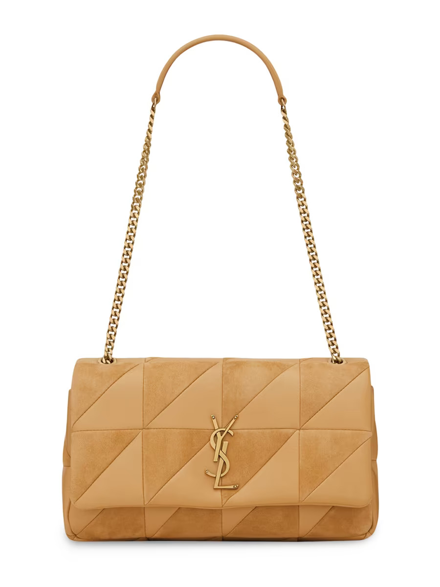 Jamie Medium Chain Bag Carre Rive Gauche in Lambskin and Suede | Saks Fifth Avenue