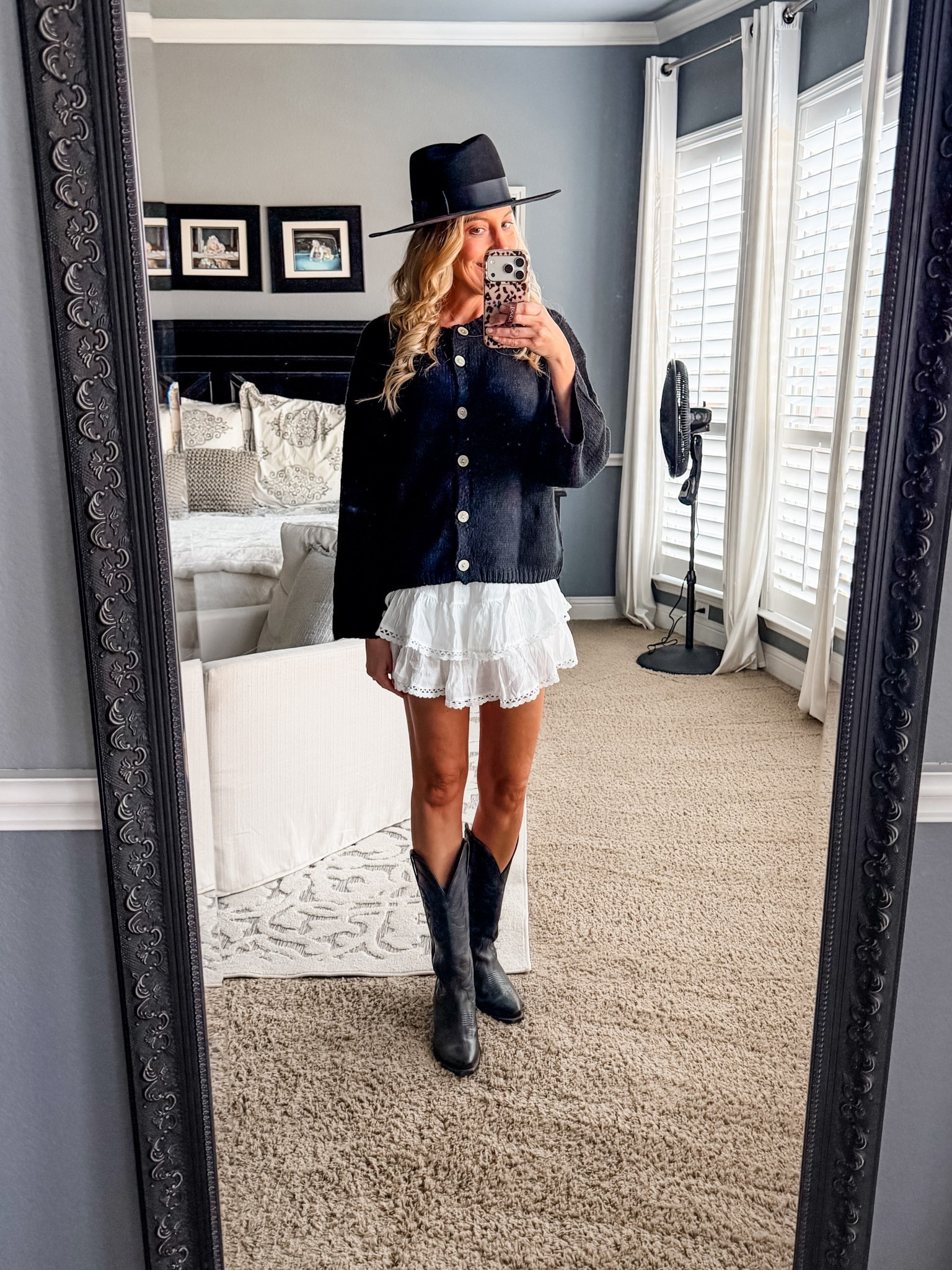 Loving this outfit! This chunky knit sweater is perfect for any occasion and this skirt is adorable. I’m wearing a small in both. 

Skirt | concert | western concert | rodeo | cowboy boots | boots | sweater | sweaters | hat | cowboy hat | fall outfit | date night | 

#LTKShoeCrush #LTKFindsUnder50 #LTKStyleTip

#LTKFindsUnder50 #LTKSaleAlert #LTKStyleTip