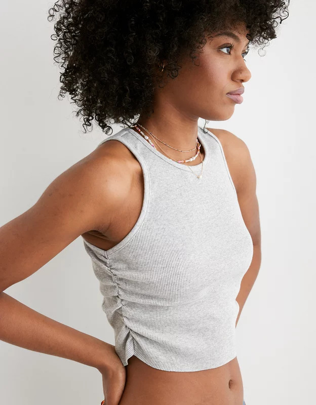 Aerie Rouchy Rib Tank Top | Aerie