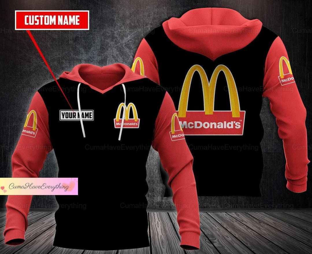 Mcdonald's Custom Hoodie, Mcdonald Zip Hoodie, Mcdonald Sweatshirt, Mcdonald Shirt, Fast Food Hoo... | Etsy (US)