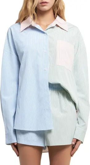 Colorblock Stripe Cotton Blend Shorts | Nordstrom