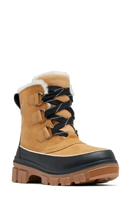 SOREL Tivoli V Faux Fur Lined Waterproof Boot in Curry/black at Nordstrom, Size 5 | Nordstrom