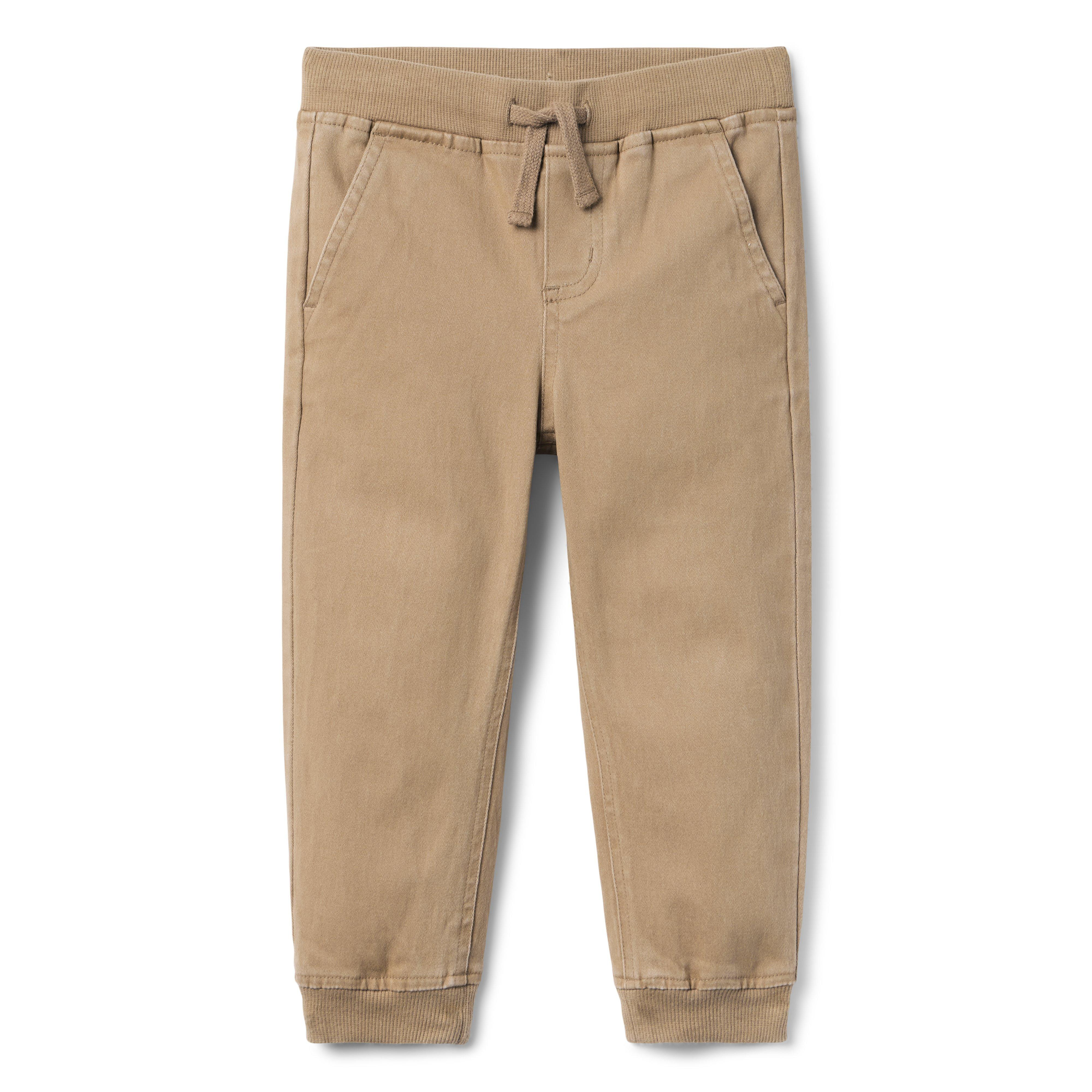 Janie and Jack | The Classic Twill Jogger - Khaki / 12 | Janie and Jack