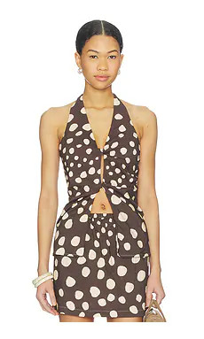 SEVEN WONDERS Aira Top in Chocolate Pebble from Revolve.com | Revolve Clothing (Global)