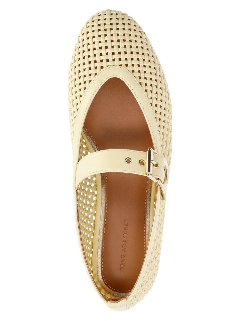 Free Assembly Women's Woven Mary Jane Ballet Flats | Walmart (US)