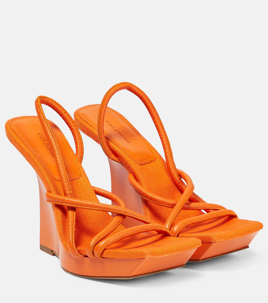 Gia Borghini Rosie 39 leather wedges | Mytheresa (UK)