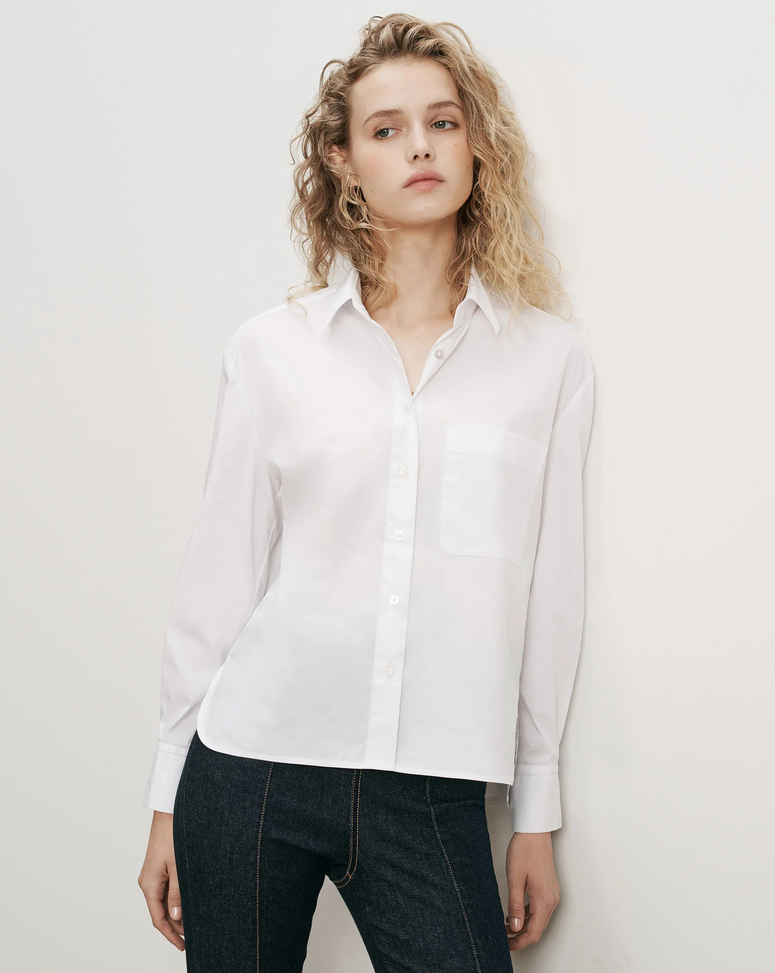 Witt Button-Down Shirt in White | Veronica Beard | Veronica Beard UK