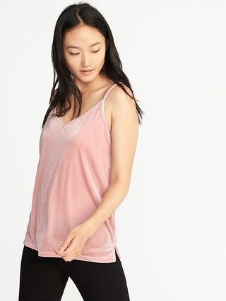 Old Navy Womens Relaxed Velvet-Knit Cami For Women Pink Ink Size L | Old Navy US