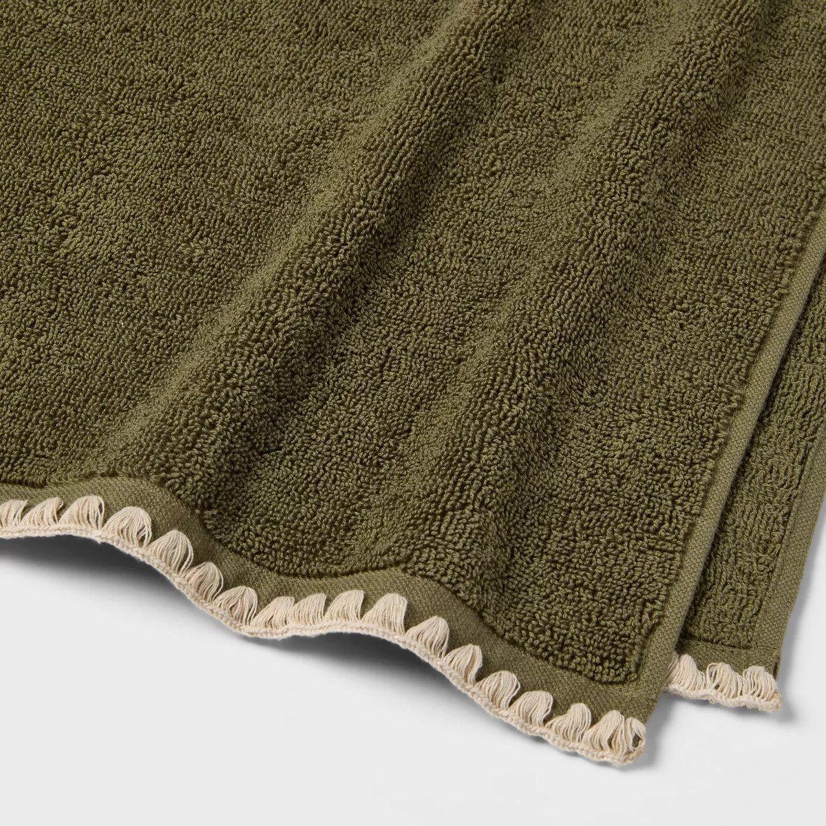 Stitched Edge Harvest Bath Towel Green - Threshold\u2122 | Target