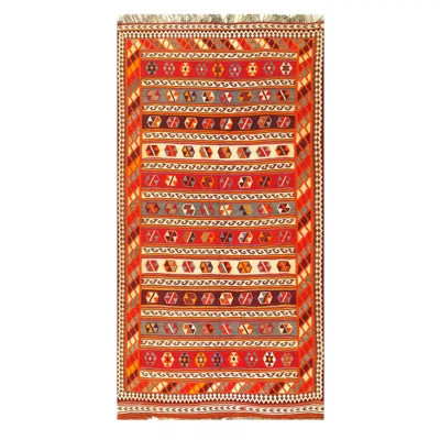 One-of-a-Kind Hand-Knotted 1980s 10'7'' x 5'6'' Wool Area Rug in Red/Brown/Blue | Wayfair North America