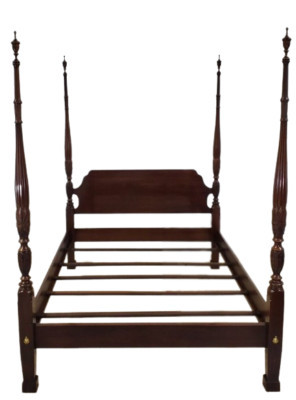 Ethan Allen Georgian Court Queen Rice Bed Poster Cherry  #11-5662 5 #225 ca 1988 | eBay US