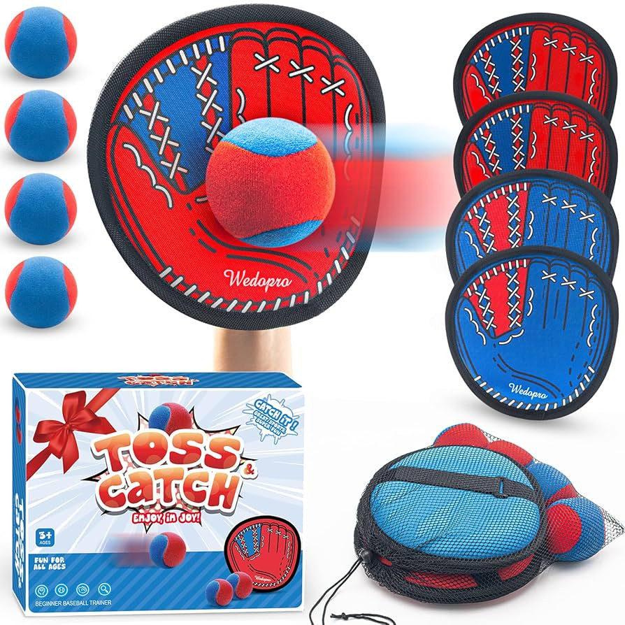 Toss and Catch Ball Game, Kids Toddler Baseball Glove & Catch Ball Toys, Kids Outdoor Games for F... | Amazon (US)