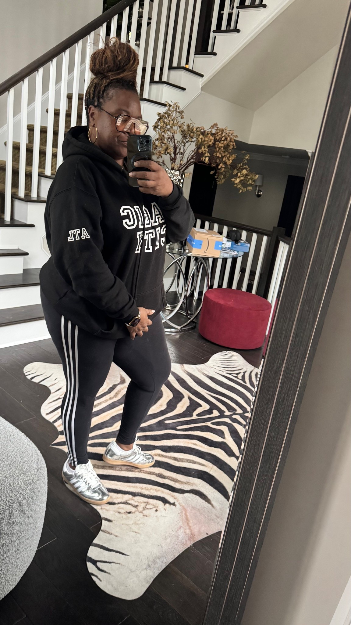 This was my road trip gear. I think these cracked silver Sambas are my new favorite. 😍 Oh… Magic City Hoodie only available at the clurb. IYKYK. ✌🏾 #ATL #straightfromthea #ATLien 


#LTKStyleTip #LTKActive #LTKPlusSize