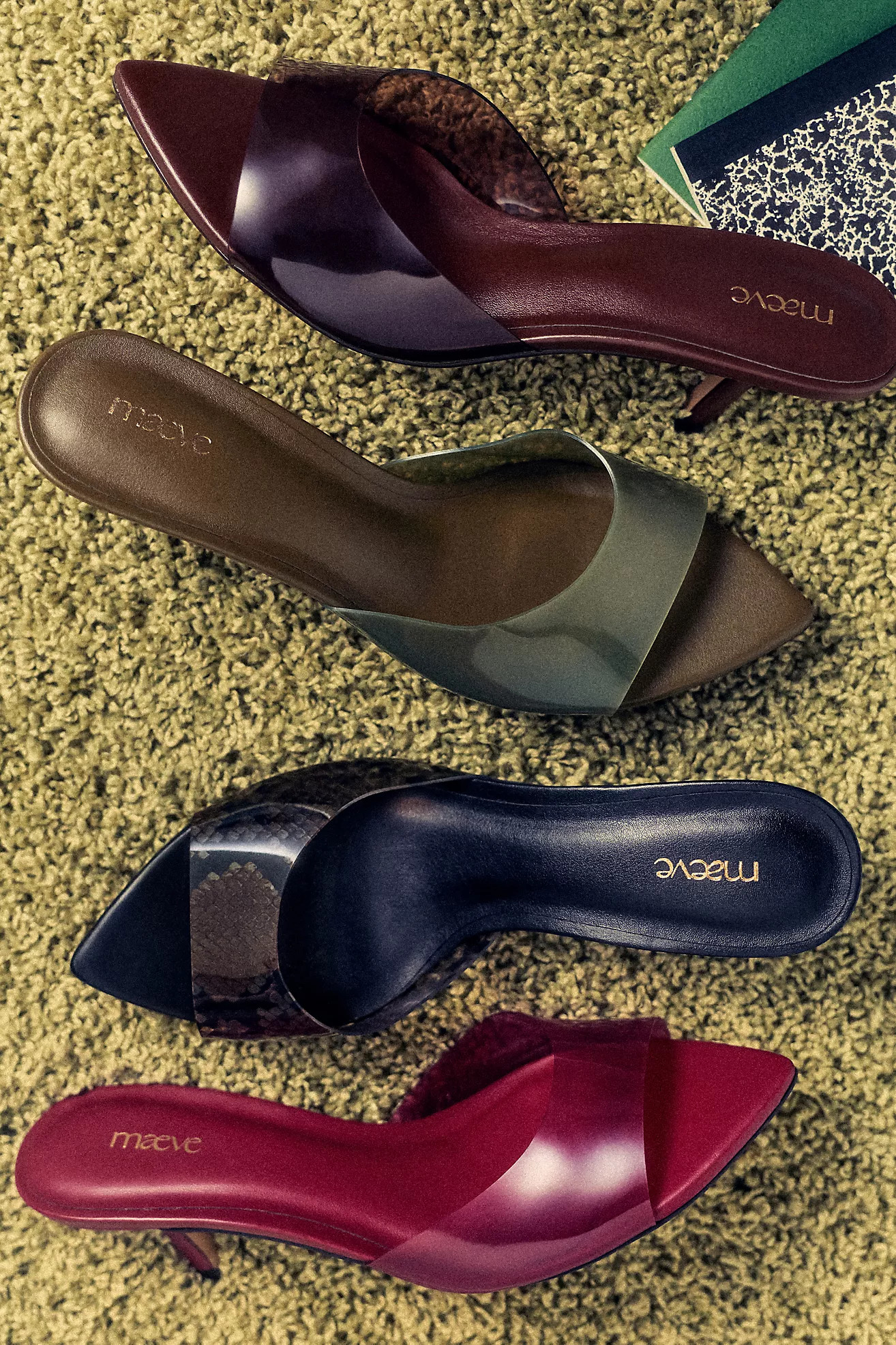 Maeve PVC Pointed-Toe Mule Heels | Anthropologie (US)