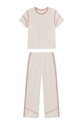 BalanceKnit™ Wave Short-Long Set in Stone Heather - M | Lake Pajamas