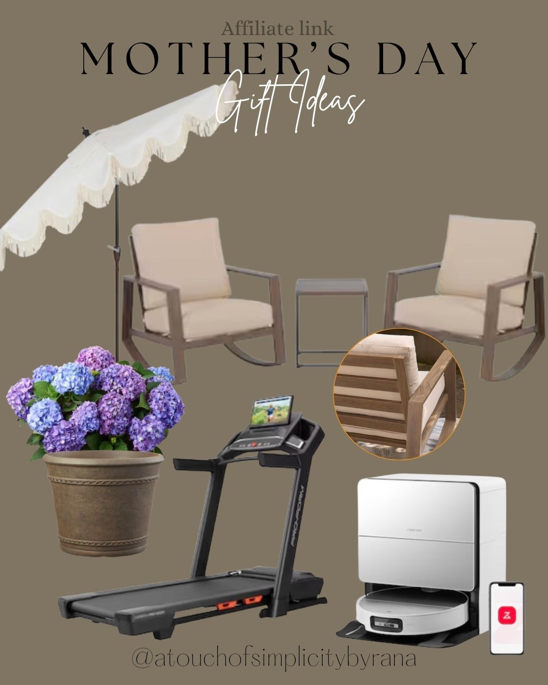 Luxury for less - Gifts mom would never buy herself. Rounded up my favorite gift ideas from @lowes . From patio furniture to appliances that would help mom get the job done easier. 

Patio umbrella, 3 piece patio conversation set, foldable treadmill, robot vacuum and mop, indoor/outdoor planter, Allen + Roth, hydrangeas 

#LTKHome #LTKSeasonal #LTKMothersDay