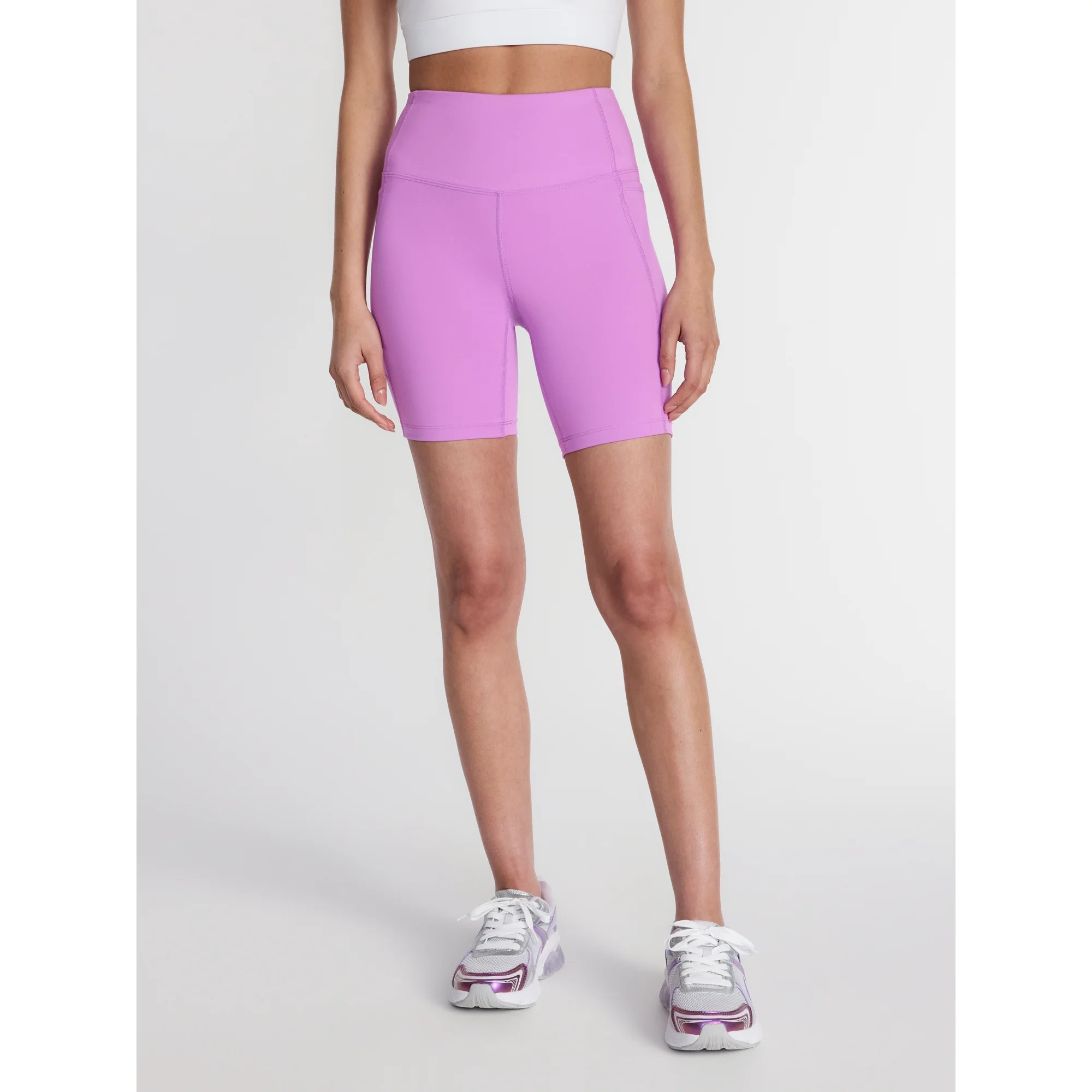 Athletic Works Women's and Women's Plus High Rise Bike Shorts, 7" Inseam, Size XS-4X | Walmart (US)