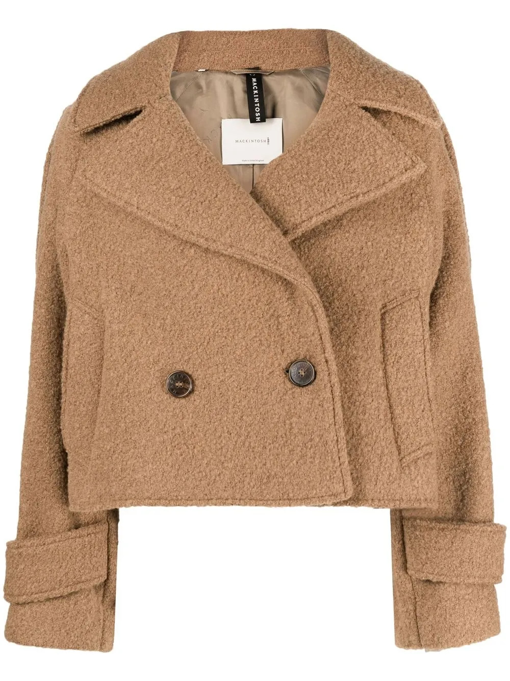 Mackintosh KIRSTEE Wool Cropped Peacoat - Farfetch | Farfetch Global
