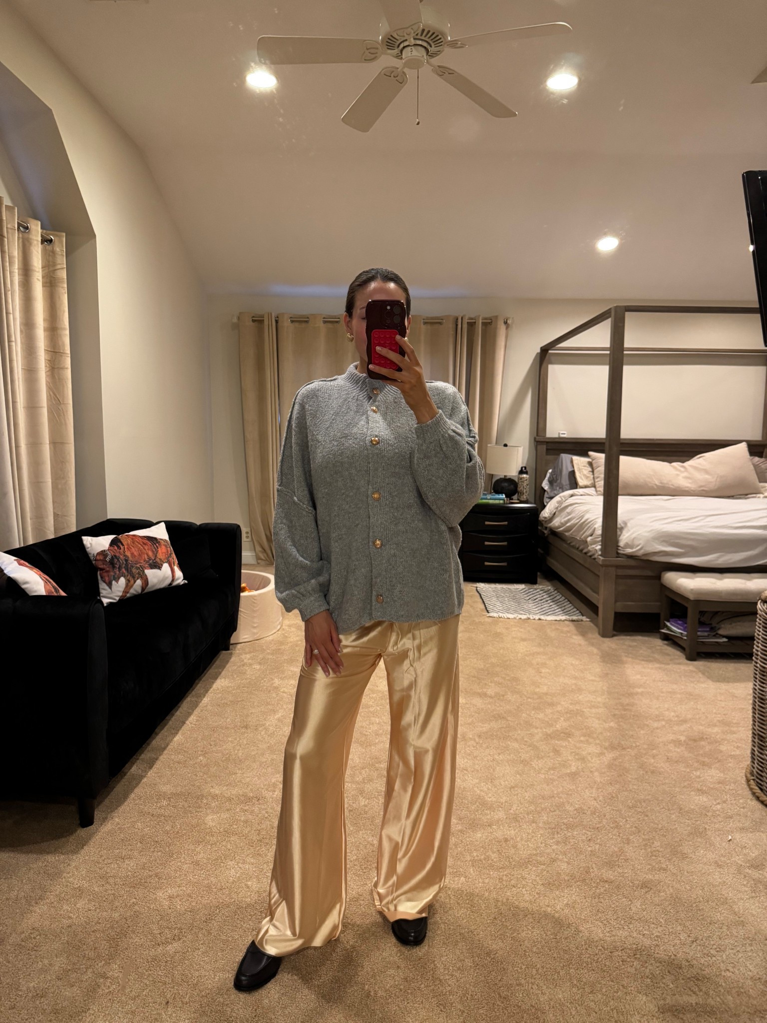 I want this sweater in every color, perfection. Love the high neck and gold buttons. Plus warm and comfy! 

Sweater-large
Pants-medium
Shoes-7.5

#LTKShoeCrush #LTKFindsUnder50 #LTKStyleTip