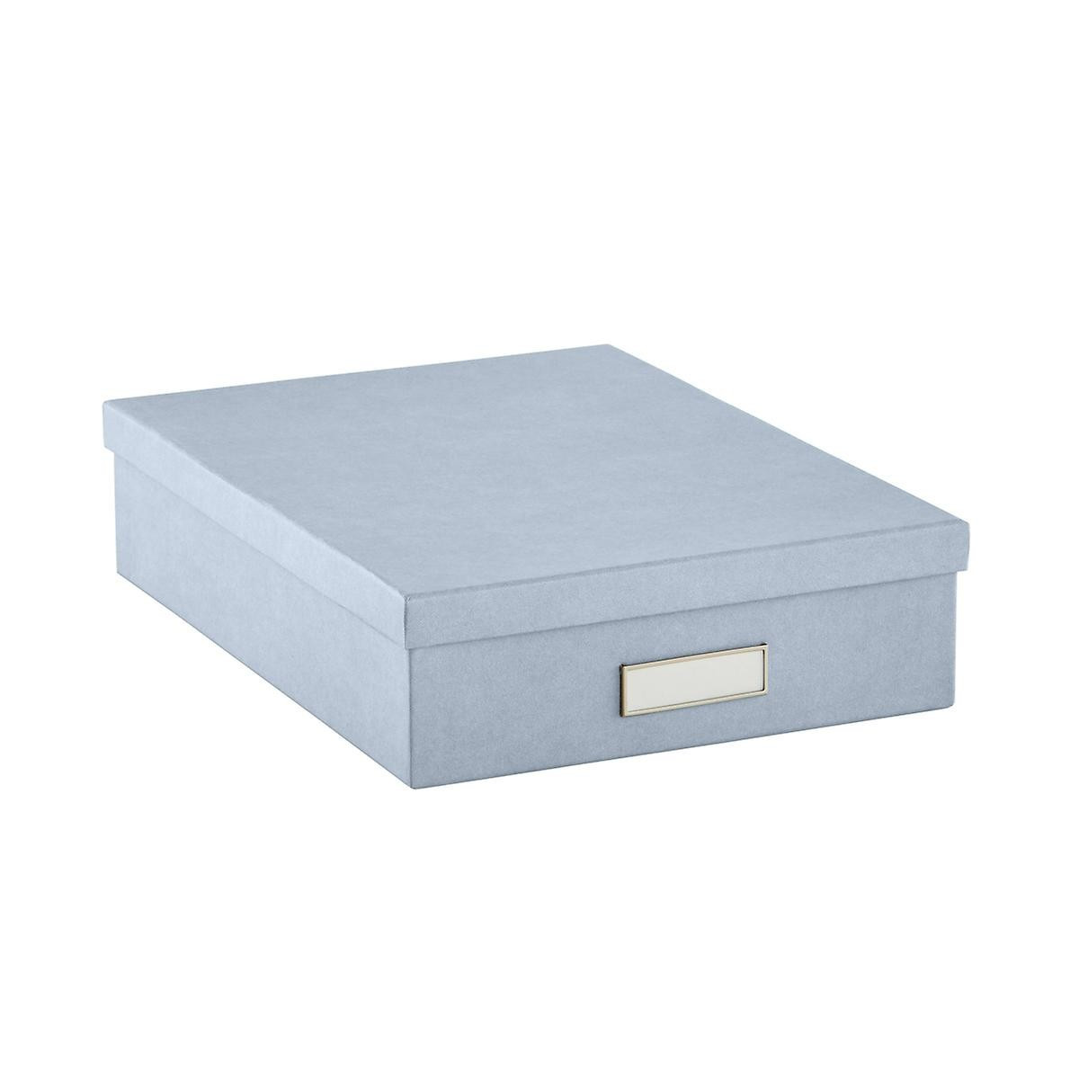 Bigso Stockholm Letter Box Steel Blue | The Container Store