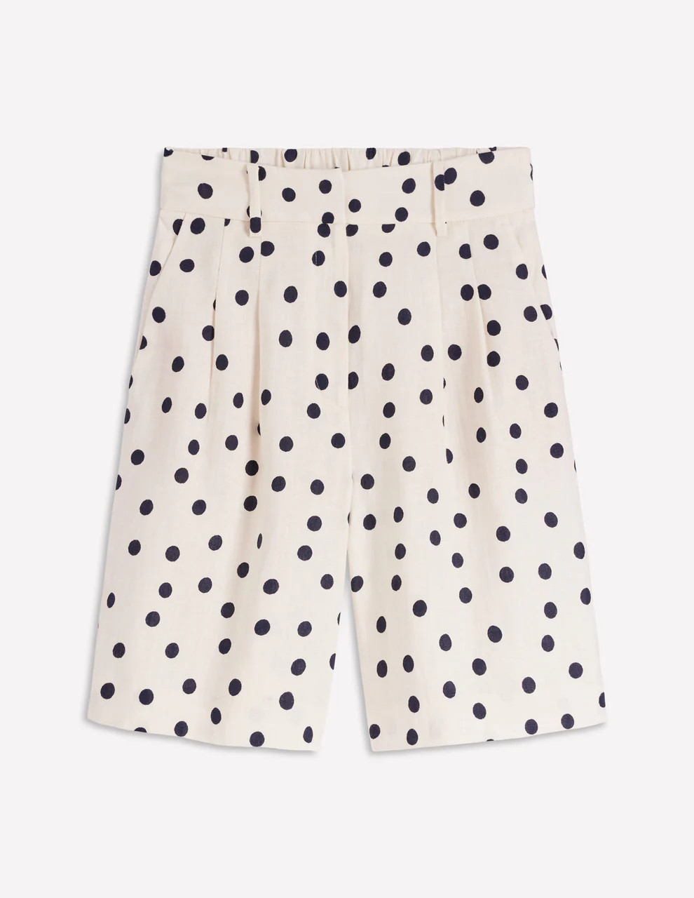 Kensington Linen Shorts-Ivory, Painted Dot | Boden (US)