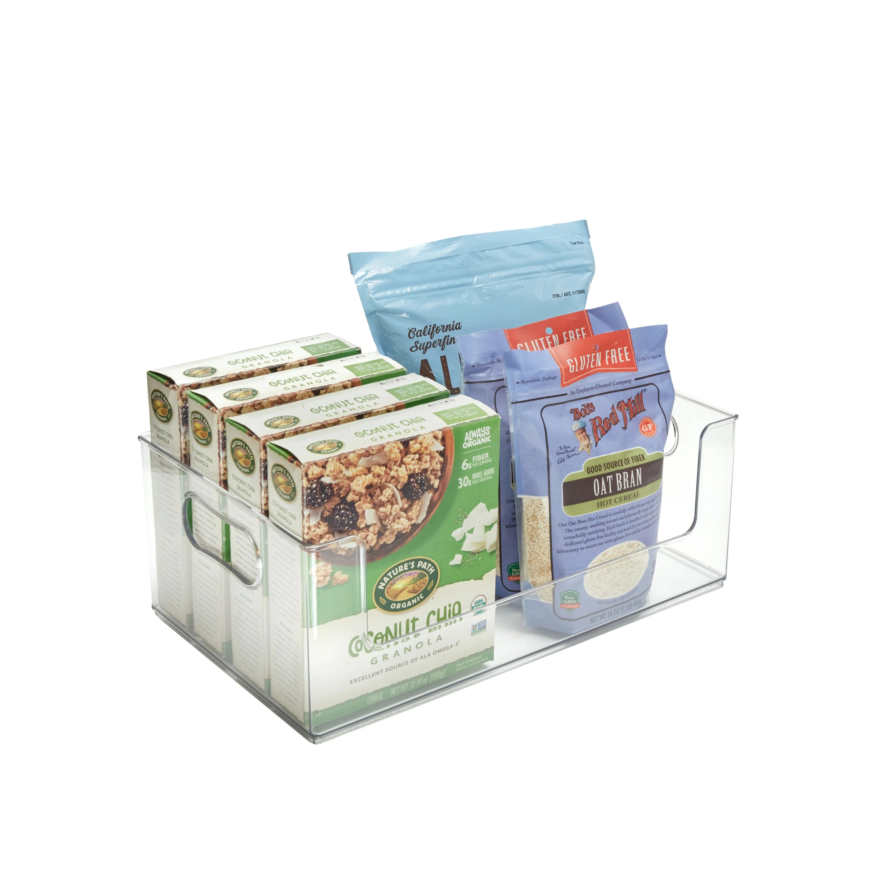 The Home Edit XL Open Front Storage Bin for Kitchen 16" x 10" 6", Clear Plastic | Walmart (US)
