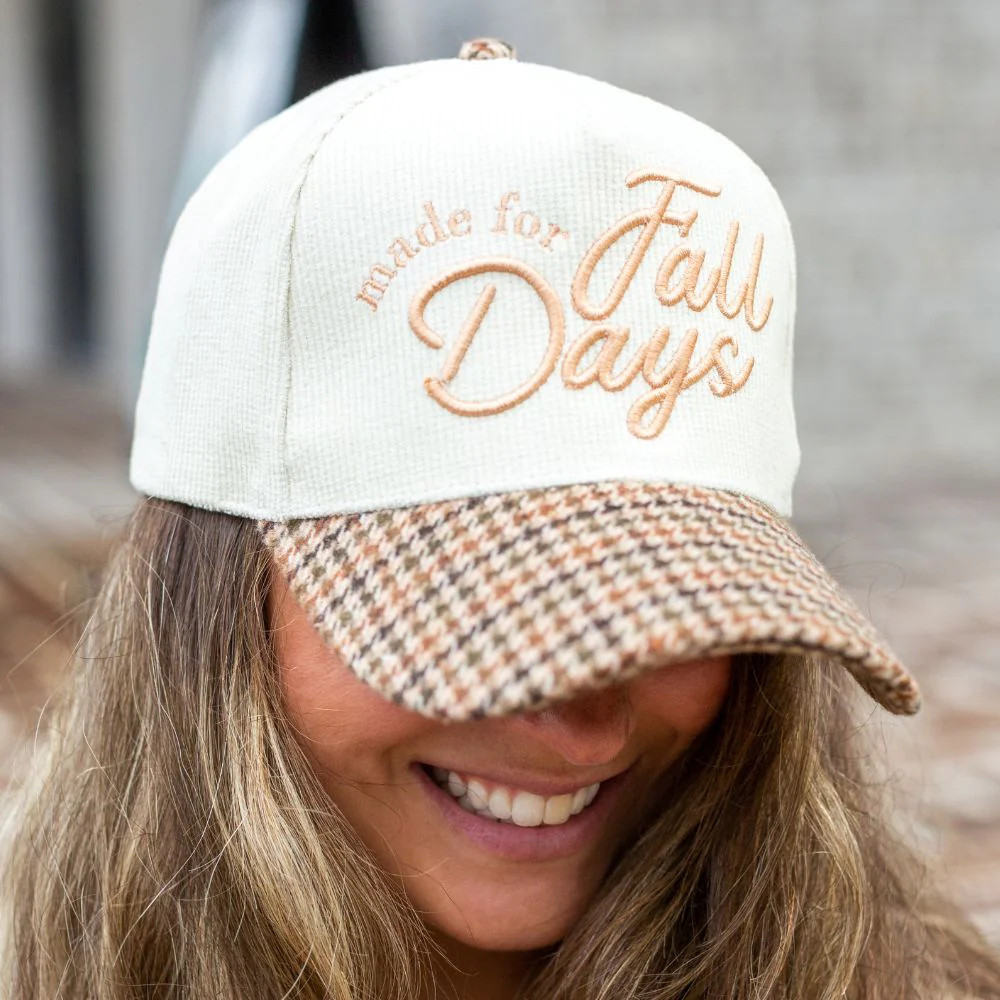 'Made For Fall Days' Plaid Brim Hat | United Monograms