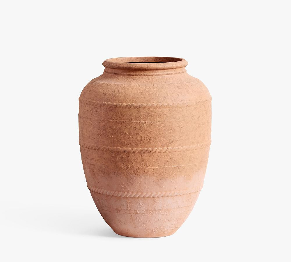 Sienna Fiber Stone Outdoor Planters | Pottery Barn (US)