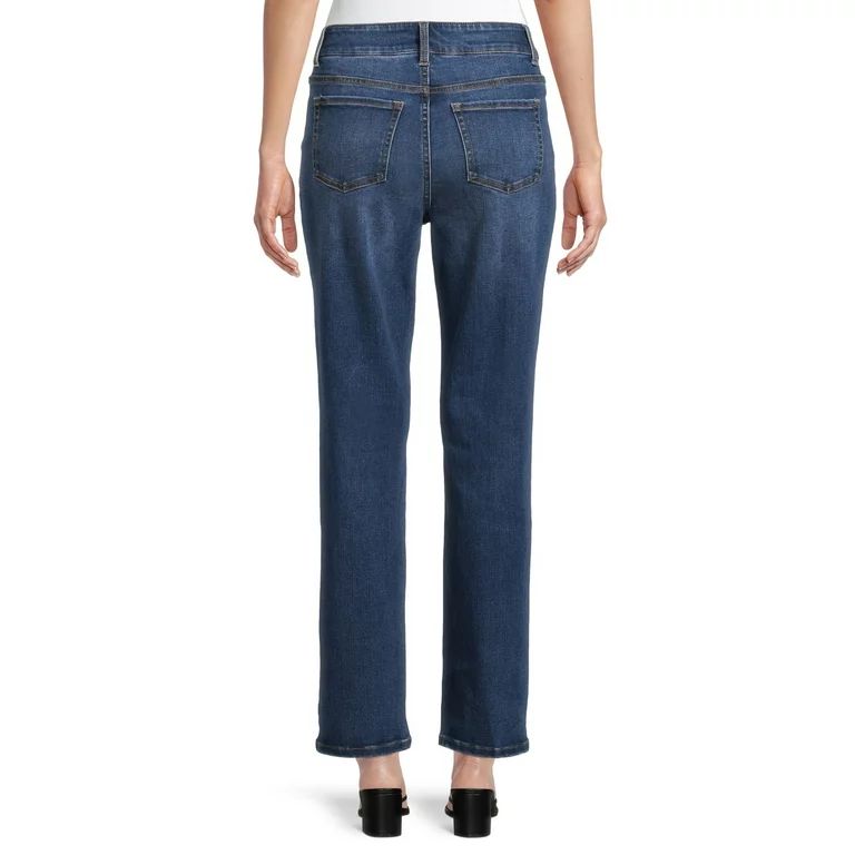 Time and Tru Women’s Mid Rise Straight Jean | Walmart (US)