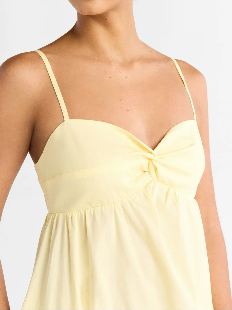 Free Assembly Women's Twist Front Cotton Maxi Dress, Sizes XS-XXXL | Walmart (US)