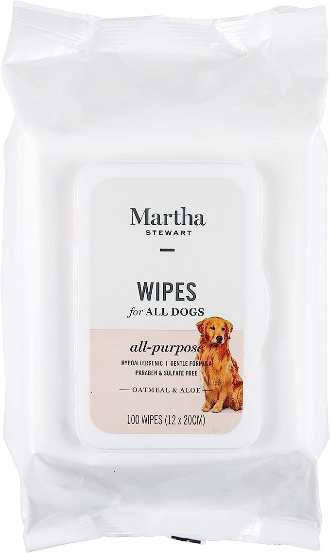 Martha Stewart for Pets Multipurpose Grooming Wipes for Dogs with Oatmeal and Aloe | Hypoallergen... | Amazon (US)