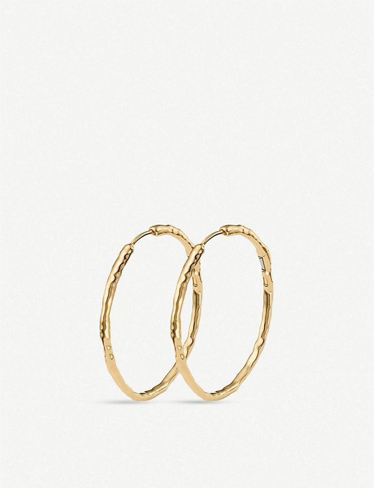 Siren large 18ct gold-plated hoop earrings | Selfridges