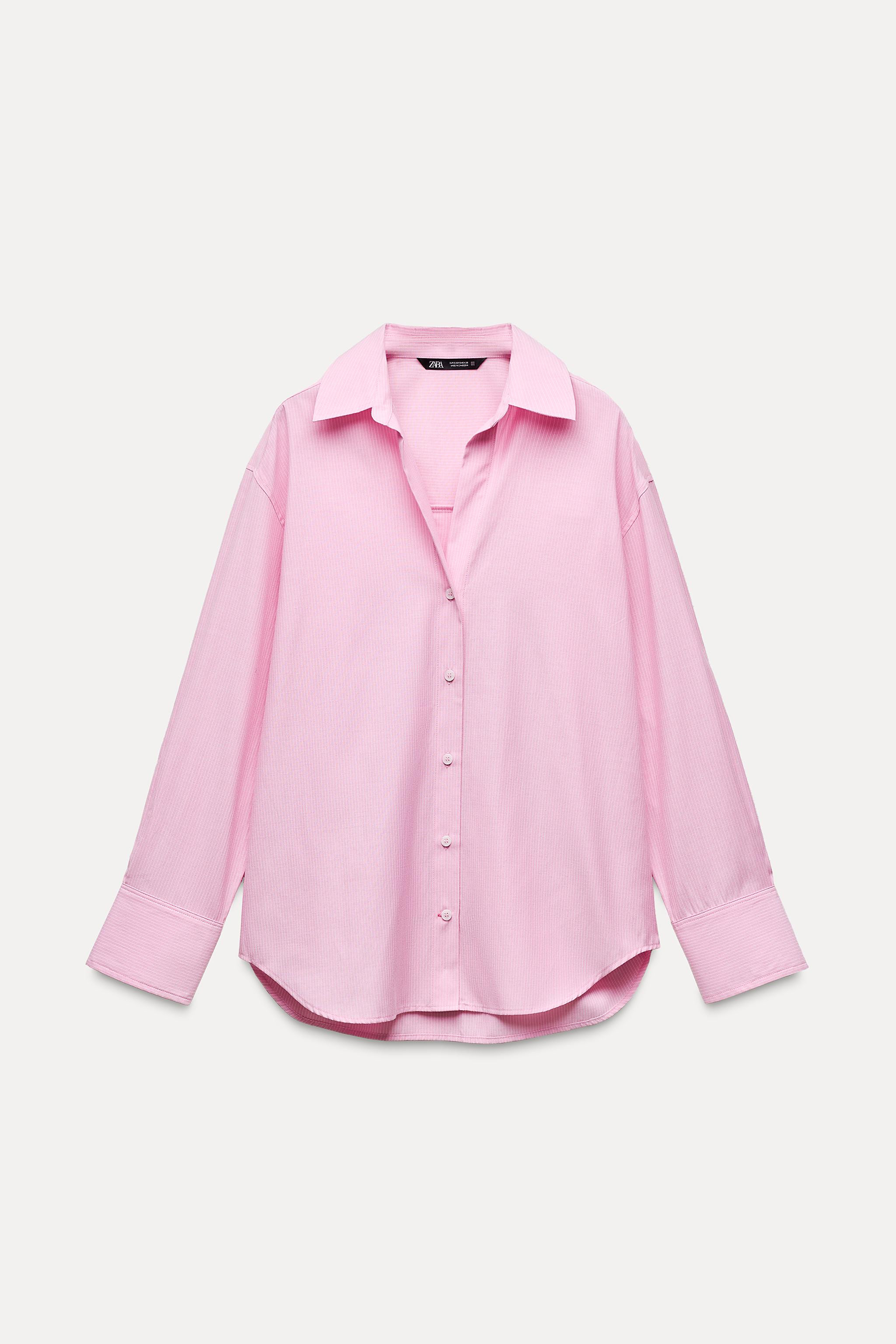 V-neck lapel collar shirt with long sleeves. Front button closure. | Zara US