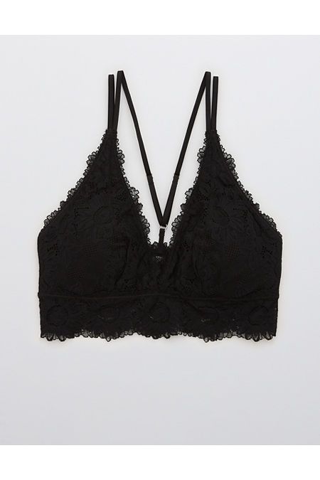 Aerie ANYTIME® Sunflower Lace Padded Plunge Bralette | American Eagle Outfitters (US & CA)