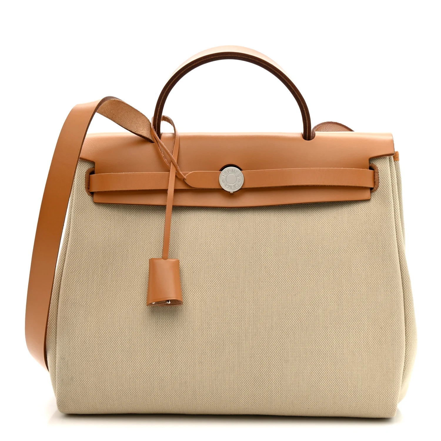 Military Toile Vache Hunter Herbag Zip Retourne 31 PM Beton Naturel | FASHIONPHILE (US)