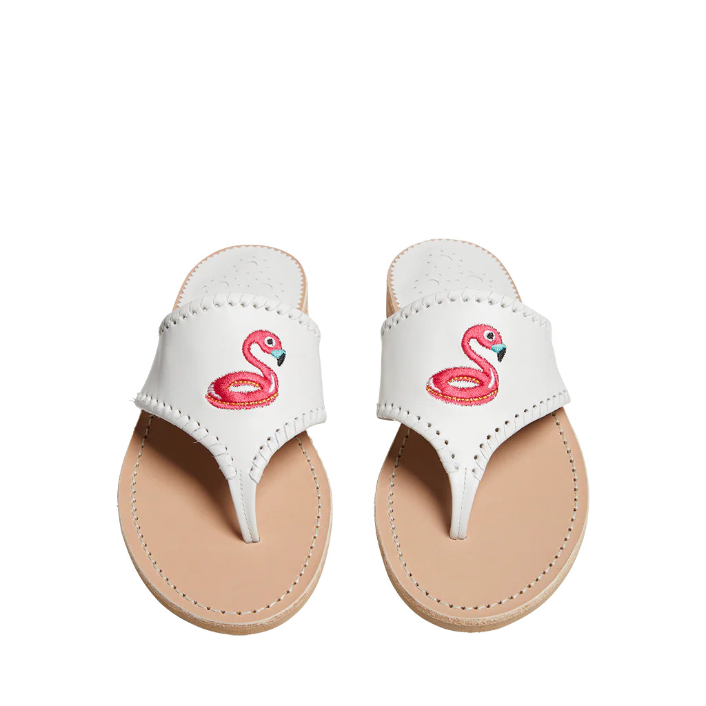 Embroidered Pink Flamingo Sandal | Jack Rogers